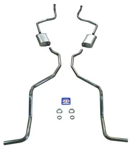1960-1964 Chevrolet Impala Wagon Exhaust System Kit Small Block Steel 73026